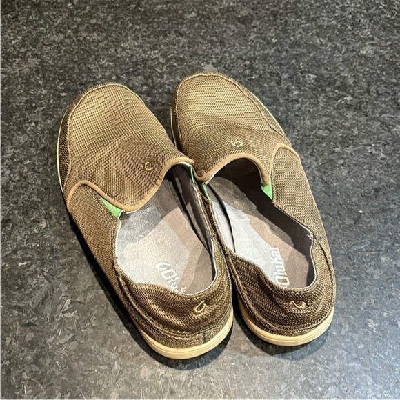 OluKai Brown Loafers Comfortable Slip-Ons - Picture 3 of 6